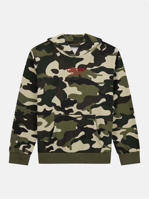 Felpa con cappuccio stampa all over GUESS | L5YQ05KA6R4/P18H